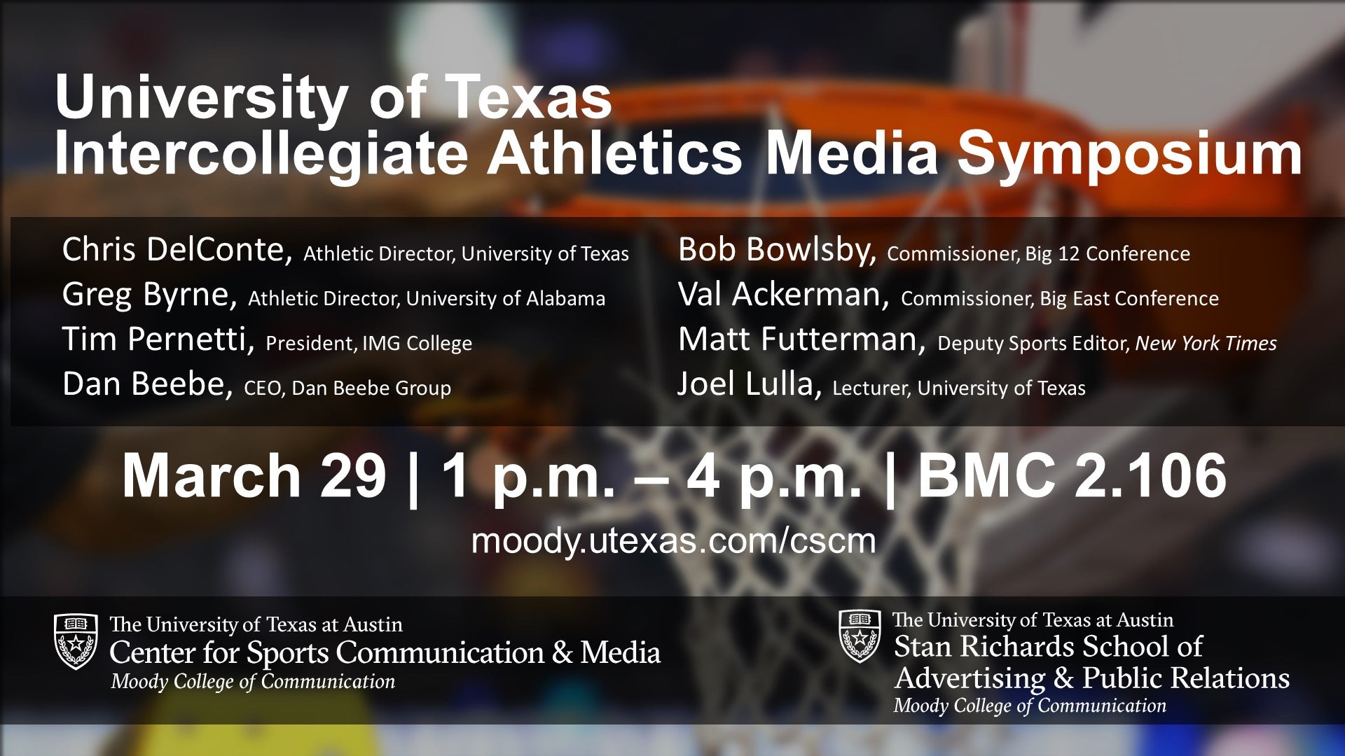 Intercollegiate Athletics Media Symposium Moody College of Communication